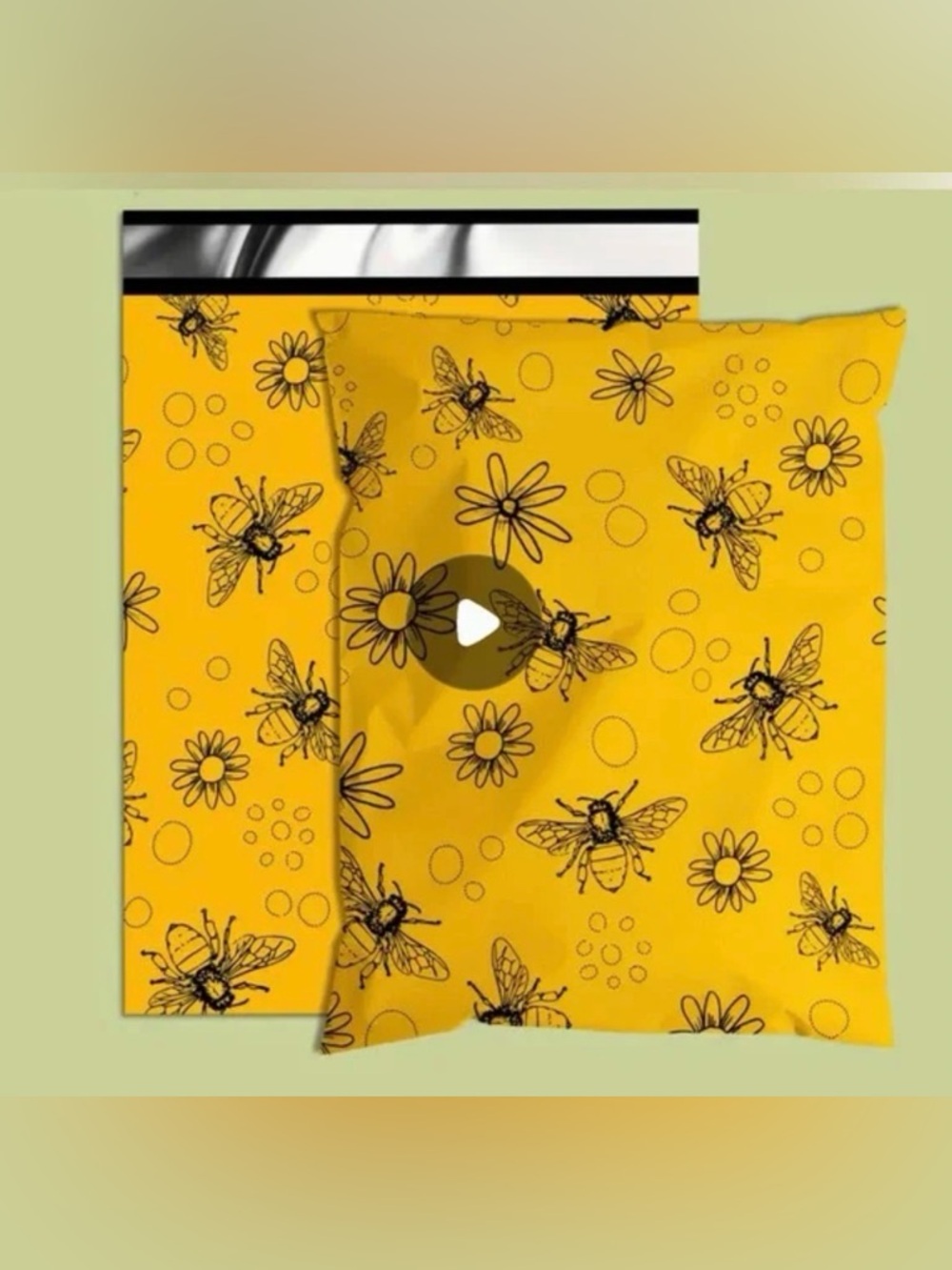 30 6” x 9” Bee Poly Mailers - Picture 3 of 5